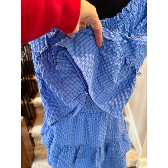 Le Lis Textured Off-Shoulder Boho Dress Balloon Sleeve Size XL - Picture 5 of 7